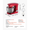 VEVOR Stand Mixer, 4.4 QT Electric Kitchen Mixer, 300W Dough-Mixer, 10 + Pulse Speeds Tilt-head Food-Mixer with Stainless Steel Bowl, Dough Hook, Whisk, Beater, for Baking, Mixing, Whipping & Kneading