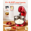 VEVOR Stand Mixer, 6 QT Electric Kitchen Mixer, 300W Dough-Mixer, 10 Speeds Tilt-head Food-Mixer with Stainless Steel Bowl, Dough Hook, Whisk, Beater, for Baking, Mixing, Whipping & Kneading, Red