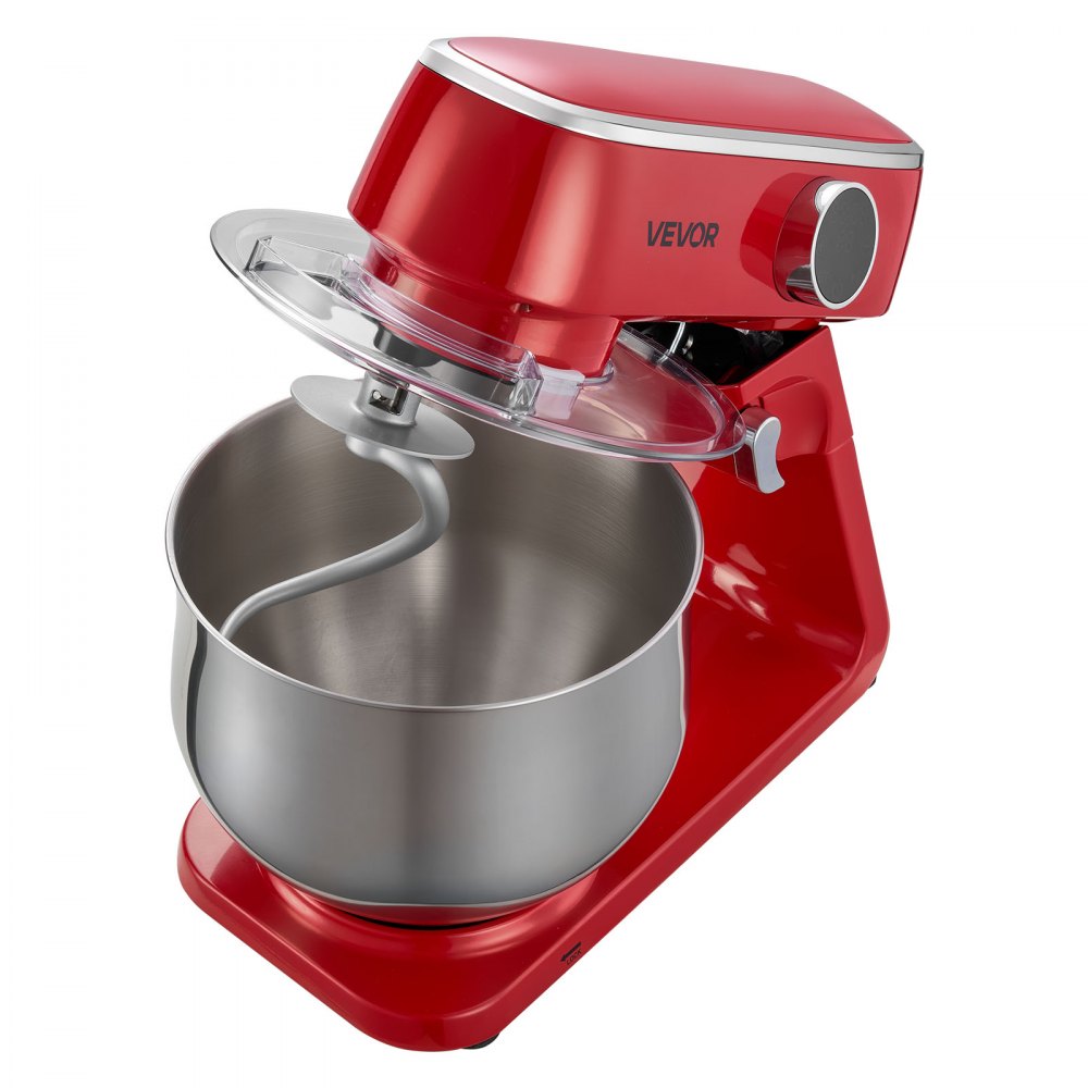 VEVOR Stand Mixer, 7.8 QT Electric Kitchen Mixer, 800W Dough-Mixer, 10 Speeds Tilt-head Food-Mixer with Stainless Steel Bowl, Dough Hook, Whisk, Beater, for Baking, Mixing, Whipping & Kneading, Red
