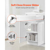 VEVOR White Shaker Base Cabinet with Drawer, 24-Inch Unassembled Drawer Base Cabinet, 24" W x 24" D x 34.5" H Ready to Assemble Cabinet with Soft-Close Doors and Adjustable Shelf, for Home Office