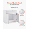 VEVOR White Shaker Base Cabinet, 30-Inch Unassembled Sink Base Cabinet, 30" W x 24" D x 34.5" H Ready to Assemble Cabinet with Soft-Close Doors and Adjustable Shelf, for Home Office
