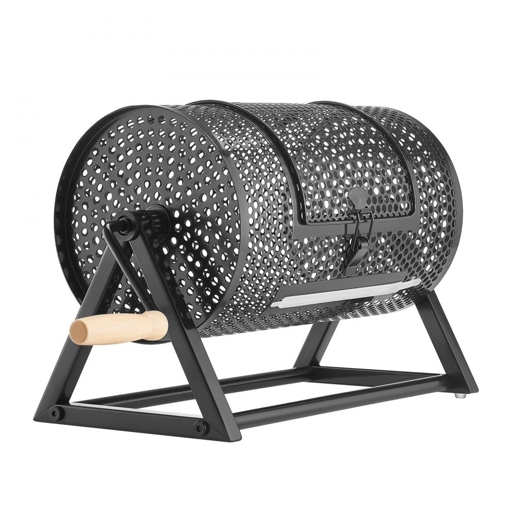 VEVOR Raffle Ticket Spinner, 11.6" x 6.6" Holds 2500 Tickets or 100 Ping Pong Balls, Raffle Drum Lottery Spinning Cage with Reinforced Handle, Stable Triangular Stand, for Events and Gatherings, Black