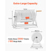 VEVOR Raffle Ticket Spinner, 11.6" x 6.6" Holds 2500 Tickets or 100 Ping Pong Balls, Raffle Drum Lottery Spinning Cage with Reinforced Handle, Stable Triangular Stand, for Events and Gatherings, White