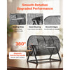 VEVOR Raffle Ticket Spinner, 16.1" x 11.9" Holds 5000 Tickets or 200 Ping Pong Balls, Raffle Drum Lottery Spinning Cage with Reinforced Handle, Stable Triangular Stand, for Events, Gatherings, Black