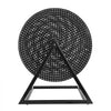 VEVOR Raffle Ticket Spinner, 16.1" x 11.9" Holds 5000 Tickets or 200 Ping Pong Balls, Raffle Drum Lottery Spinning Cage with Reinforced Handle, Stable Triangular Stand, for Events, Gatherings, Black