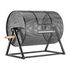 VEVOR Raffle Ticket Spinner, 16.1" x 11.9" Holds 5000 Tickets or 200 Ping Pong Balls, Raffle Drum Lottery Spinning Cage with Reinforced Handle, Stable Triangular Stand, for Events, Gatherings, Black
