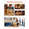 VEVOR Raffle Ticket Spinner, 16.1" x 11.9" Holds 5000 Tickets or 200 Ping Pong Balls, Raffle Drum Lottery Spinning Cage with Reinforced Handle, Stable Triangular Stand, for Events and Gatherings, Gold