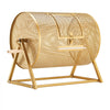 VEVOR Raffle Ticket Spinner, 16.1" x 11.9" Holds 5000 Tickets or 200 Ping Pong Balls, Raffle Drum Lottery Spinning Cage with Reinforced Handle, Stable Triangular Stand, for Events and Gatherings, Gold