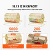 VEVOR Raffle Drum, Holds 5000 Tickets or 200 Ping Pong Balls, Metal Lottery Spinning Drawing with Wooden Turning Handle,16.1 x Ø12 inch Brass Plated Raffle Ticket Spinning Cage, for Bingo Ballot Part