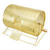 VEVOR Raffle Drum,Holds 10000 Tickets or 300 Ping Pong Balls, Metal Lottery Spinning Drawing with Wooden Turning Handle, 14.8 x Ø21.26 inch Brass Plated Raffle Ticket Spinning Cage, for Bingo Ballot