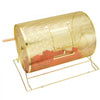 VEVOR Raffle Drum,Holds 10000 Tickets or 300 Ping Pong Balls, Metal Lottery Spinning Drawing with Wooden Turning Handle, 14.8 x Ø21.26 inch Brass Plated Raffle Ticket Spinning Cage, for Bingo Ballot
