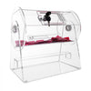 VEVOR Acrylic Raffle Drum, Professional Raffle Ticket Spinning Cage with 2 Keys, Transparent Lottery Spinning Drawing, Holds 2500 Tickets or 100 Raffle Balls,Raffle Ticket Box for Lottery Games Bingo
