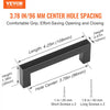 VEVOR 30 Pack Cabinet Pulls, 3.86in / 96mm Center to Center Slim Square Kitchen Cabinet Drawer, Stainless Steel Modern Kitchen Cupboard Door Handles for Kitchen Bathroom Bar Hardware Matte Black