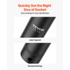 VEVOR Impact Socket Set, 1/2" 19 Piece Impact Sockets, Deep Socket, 6-Point Sockets, 1/2 Inches Drive Socket Set Impact 3/8 inch - 1-1/2 inch, Cr-V Rugged Construction, with a Storage Cage
