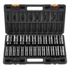 VEVOR Impact Socket Set, 1/2" 26 Piece Impact Sockets, Deep Socket, 6-Point Sockets, 1/2 Inches Drive Socket Set Impact Metric 10mm - 36mm, Cr-V Rugged Construction, with a Storage Cage