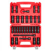 VEVOR 1/2 in Drive Impact Socket Set, 29 Piece, 6 Point Deep Impact Sockets, SAE (3/8 to 1 inch) and Metric (10 to 24 mm) Sizes with Extension Bars (3, 5, 10 in), Cr-V Steel, Heavy Duty Carrying Case