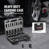 VEVOR 3/8" Drive Impact Socket Set, 14 Piece Shallow Socket Set Metric 7-20mm, 6 Point Cr-Mo Alloy Steel for Auto Repair, Easy-to-Read Size Markings, Rugged Construction, Includes Storage Case