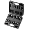 VEVOR 3/8" Drive Impact Socket Set, 12 Piece Shallow Socket Set SAE 5/16"-1", 6 Point Cr-Mo Alloy Steel for Auto Repair, Easy-to-Read Size Markings, Rugged Construction, Includes Storage Case