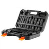 VEVOR 3/8" Drive Impact Socket Set, 25 Piece Deep & Shallow Socket Set SAE 5/16" - 1", 6 Point Cr-Mo Alloy Steel for Auto Repair, Easy-to-Read Size Markings, Rugged Construction, Includes Storage Case