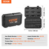 VEVOR Drive Impact Socket Set 1/4"  - 14 Piece Deep Socket Set Metric 4-15mm - 6 Point Cr-Mo Alloy Steel for Auto Repair - Easy-to-Read Size Markings - Rugged Construction - Socket Organizer