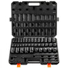 VEVOR 1/2" Drive Impact Socket Set, 43 Piece Deep & Shallow Socket Set SAE 3/8" to 1-1/2", 6 Point Cr-Mo Alloy Steel for Auto Repair, Easy-to-Read Size Markings, Rugged Construction, Storage Case
