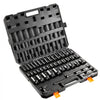 VEVOR 1/2" Drive Impact Socket Set, 43 Piece Deep & Shallow Socket Set SAE 3/8" to 1-1/2", 6 Point Cr-Mo Alloy Steel for Auto Repair, Easy-to-Read Size Markings, Rugged Construction, Storage Case