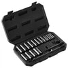 VEVOR Drive Impact Socket Set 3/8"  - 18 Piece Deep Socket Set Metric 8-22mm - 6 Point CR-V Alloy Steel for Auto Repair - Easy-to-Read Size Markings - Rugged Construction Includes Storage Case