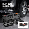 VEVOR 3/8" Drive Impact Socket Set, 29 Piece Shallow Socket Set SAE 3/8"-1" and Metric 8-22mm, 6 Point CR-V Alloy Steel for Auto Repair, Easy-to-Read Size Markings, Rugged Construction, Storage Case