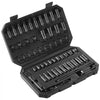 VEVOR Drive Impact Socket Set 1/4"  - 55 Piece Deep & Shallow Socket Set SAE 5/32"-9/16" and Metric 4-15mm - 6 Point CR-V Alloy Steel for Auto Repair - Easy-to-Read Size Markings - Storage Case