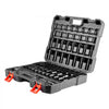 VEVOR Drive Impact Socket Set 1/2" - 65PCS Deep & Standard Socket Set SAE 3/8" to 1-1/4" and Metric 10-24mm, 6 Point CR-V & Cr-Mo Alloy Steel for Auto Repair - Easy-to-Read Size Markings, Storage Case