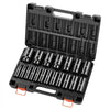 VEVOR Impact Socket Set, 1/2" 19 Piece Impact Sockets, Deep Socket, 6-Point Sockets, 1/2" Drive Set 3/8" to 1-1/2", Cr-V Rugged Construction, Easy to Identify, with a Sturdy Storage Case, for Vehicles