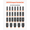 VEVOR Impact Socket Set, 1/2" Drive, 26-Piece Impact Sockets, 6-Point Sockets, Metric 10-30 mm, 32-36 mm, Easy to Identify, with a Sturdy Storage Case, Cr-V Alloy Steel Structure, for Vehicles Repair