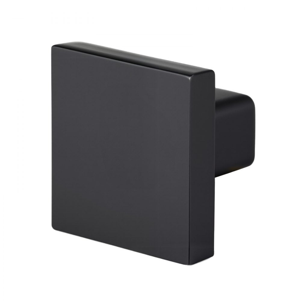 VEVOR Cabinet Knobs, 10 Pack, 1.18 Inch Black Zinc Alloy Drawer Pulls & Door Handles, Square Kitchen Solid Knobs Dresser Handles, Cupboard Hardware with Screws for Bathroom Closet Cabinets Drawers