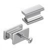 VEVOR Cabinet Knobs, 10 Pack, 1.42 Inch Zinc Alloy Drawer Pulls Door Handles, Rectangular Kitchen Dresser Solid Knobs, Cupboard Hardware with Screws for Bathroom Closet Cabinets Drawers, Chrome Color