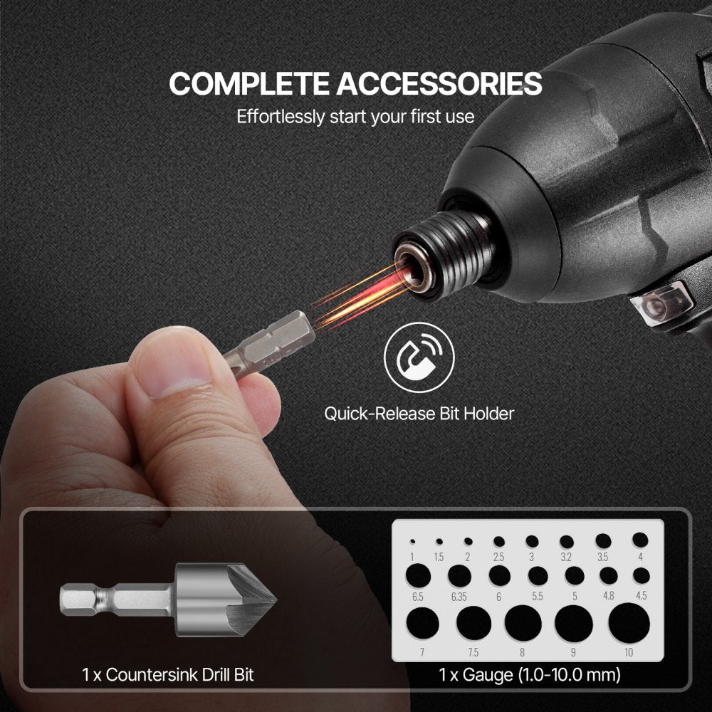 VEVOR Drill Bit Set, 101 Pieces Drill and Driver Bit Set, Screwdriver Bit Set Suitable for Wood Metal Cement Drilling and Screw Driving, Drill Bit Sets Combo Kit Assorted in Organized Carrying Case