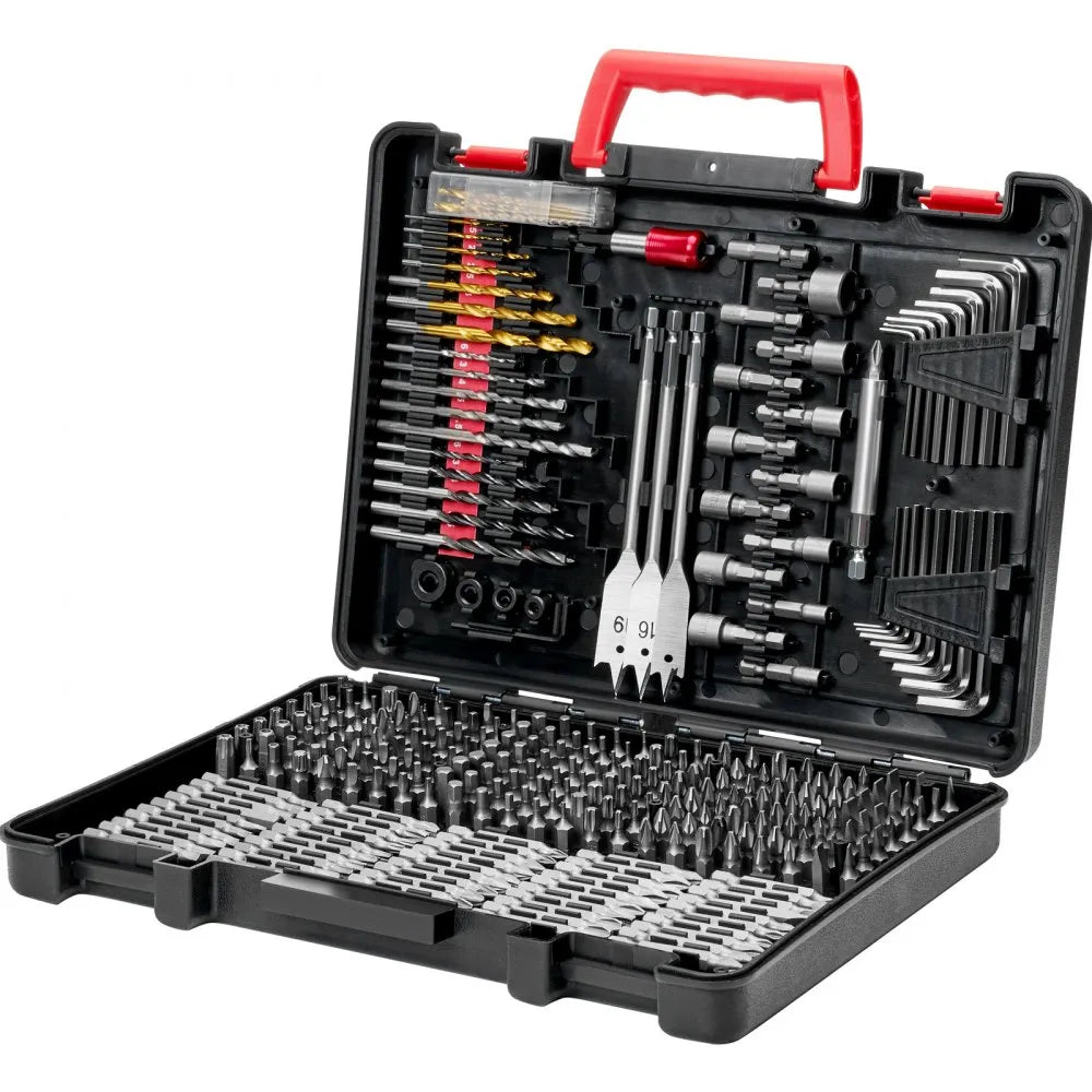 VEVOR Drill Bit Set, 318 Pieces Drill and Driver Bit Set, Screwdriver Bit Set Suitable for Wood Metal Cement Drilling and Screw Driving, Drill Bit Sets Combo Kit Assorted in Organized Carrying Case