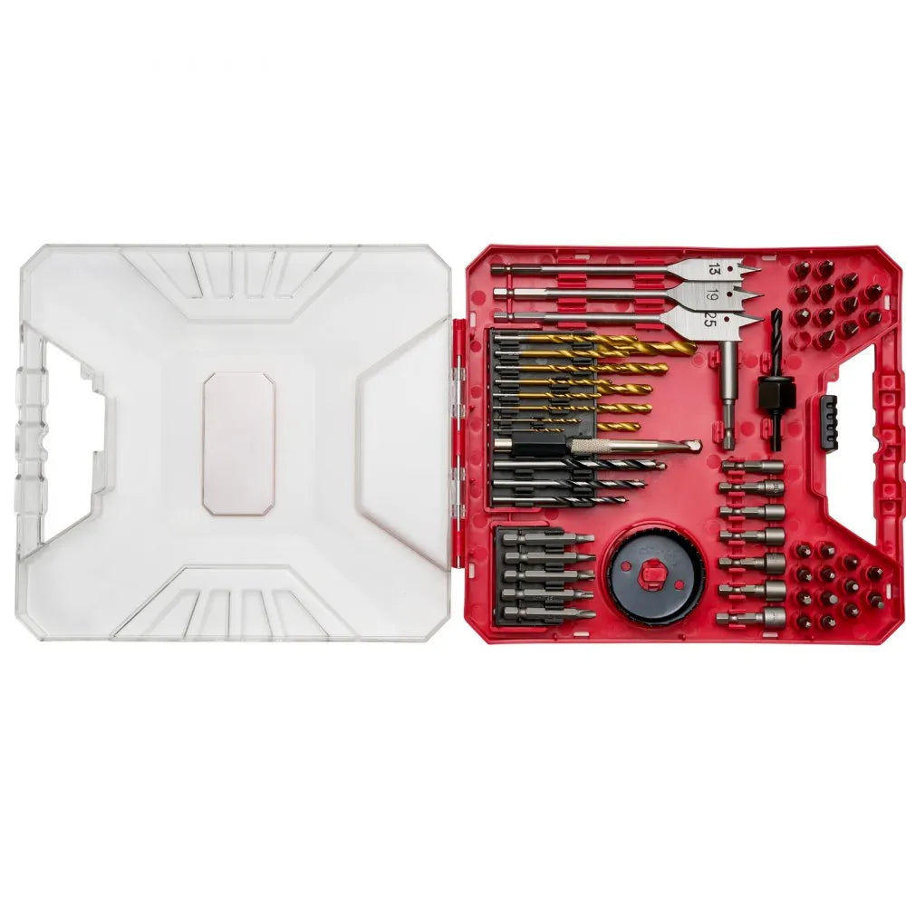 VEVOR Drill Bit Set, 70 Pieces Drill and Driver Bit Set, Screwdriver Bit Set Suitable for Wood Metal Cement Drilling and Screw Driving, Drill Bit Sets Combo Kit Assorted in Organized Carrying Case
