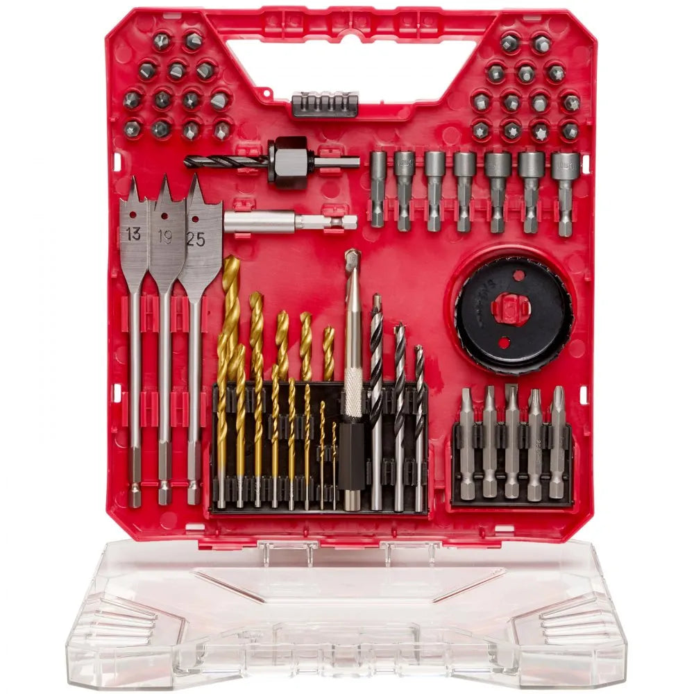 VEVOR Drill Bit Set, 70 Pieces Drill and Driver Bit Set, Screwdriver Bit Set Suitable for Wood Metal Cement Drilling and Screw Driving, Drill Bit Sets Combo Kit Assorted in Organized Carrying Case