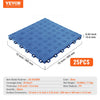 VEVOR Garage Tiles Interlocking, 12 x 12 x 0.53 inch 25 Pack Garage Floor Covering Tiles, Non-Slip Double-Sided Texture Garage Flooring Tiles, for Garages, Basements, Repair Shops, Blue
