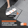VEVOR Garage Tiles Interlocking, 12 x 12 x 0.53 inch 25 Pack Garage Floor Covering Tiles, Non-Slip Double-Sided Texture Garage Flooring Tiles, for Garages, Basements, Repair Shops, Silver