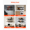 VEVOR 2-Tier Heavy Duty Wall Garage Shelving, 1.64 x 4 ft Steel Wall Mounted Shelving Unit, 19.68 x 48 Inch Per Shelf Floating Storage Metal Rack for Garage with 560 lbs Total Weight Capacity, Black