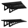 VEVOR 2-Tier Heavy Duty Wall Garage Shelving, 2 x 3 ft Steel Wall Mounted Shelving Unit, 12 x 72 Inch Per Shelf Floating Storage Metal Rack for Garage with 560 lbs Total Weight Capacity, Black