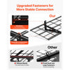 VEVOR 2-Tier Heavy Duty Wall Garage Shelving, 4 Pack 1 x 3 ft Steel Wall Mounted Shelving Unit, 12 x 72 Inch Per Shelf Floating Storage Metal Rack for Garage with 600 lbs Total Weight Capacity, Black