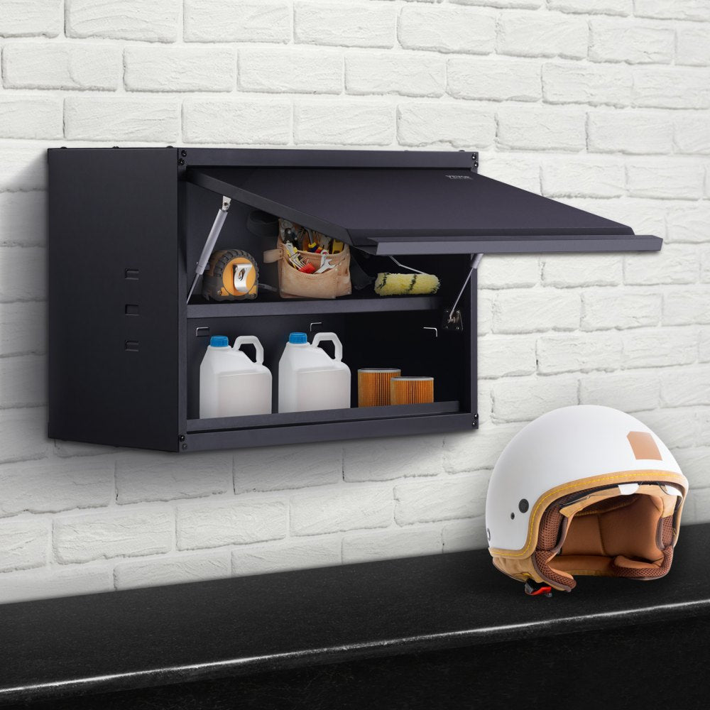 VEVOR Metal Storage Cabinet, 120lbs Load Capacity per Shelf, 20'' Tall Wall-Mounted Powder-Coating Steel Garage Cabinet with Adjustable Shelf, Press to Lock & Open Door, Perfect for Office Home Garage