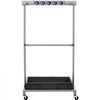 VEVOR Garden Tool Organizer, 10 Slots with Hooks, Yard Tool Tower Rack with Wheels for Garage Organization and Storage, Hold Long-Handled Tool/Rake/Broom, Metal Tool Stand Holder for Shed, Outdoor