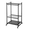 VEVOR Garden Tool Organizer, 35 Slots with Hooks, Metal Garage Storage Rack, for Rakes/Shovels/Brooms, Yard Utility Tool Holder for Shed/Outdoor/Lawn Organization, Heavy-Duty Steel, Freestanding,Black