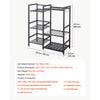 VEVOR Garden Tool Organizer with Guard Rail, 3-Tier Metal Storage Rack, for Rakes/Shovels/Brooms, Yard Utility Holder for Garage/Shed/Outdoor/Lawn Organization, Heavy-Duty Steel, with Hooks, Black