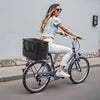 VEVOR Rear Bike Basket, Folding Wire Bicycle Basket with Cargo Net, Removable Liner Bag & Waterproof Cover, Quick Release Design Bike Basket for Adult Women/Men Carrying Dogs Pets Fruit & Grocery