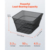 VEVOR Rear Bike Basket, Wire Mesh Bicycle Basket with Cargo Net & Waterproof Cover, Durable Metal Bike Back Basket, Fits Most Rear Bike Racks, Mounting Tools Included