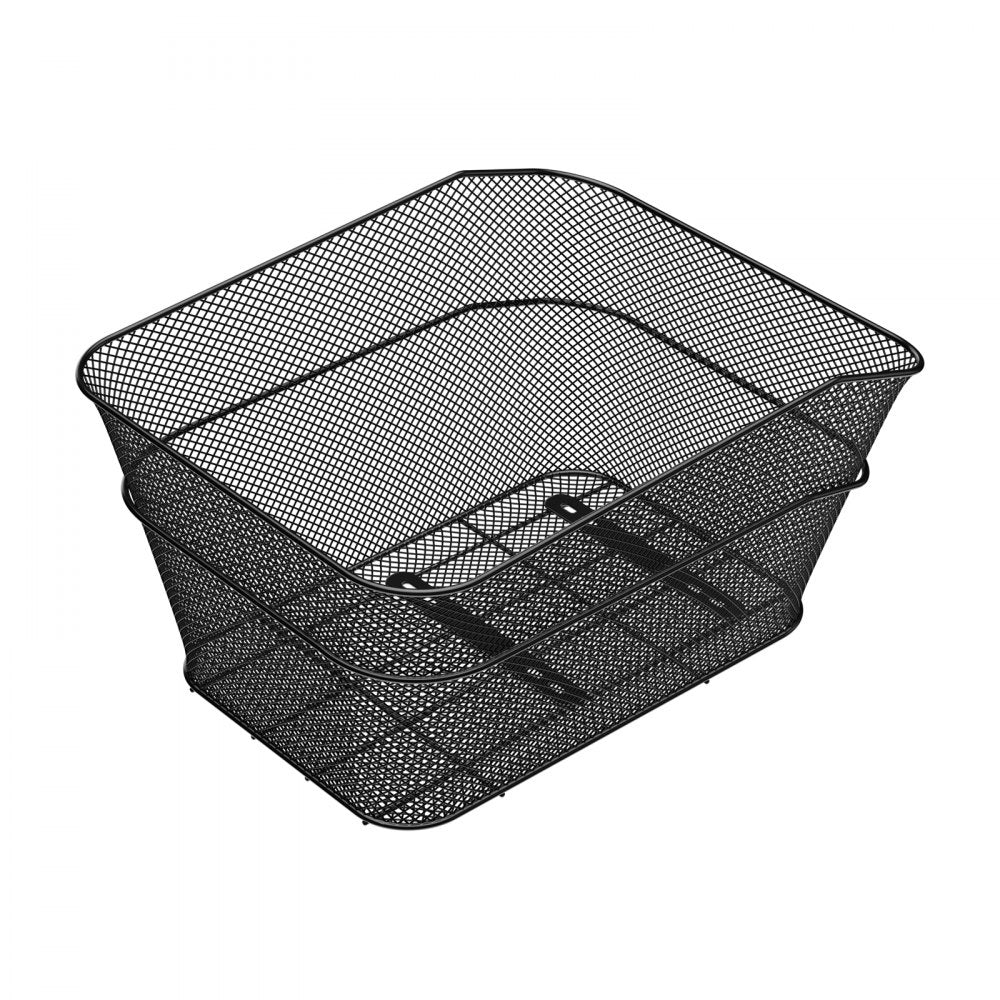 VEVOR Rear Bike Basket, Wire Mesh Bicycle Basket with Cargo Net & Waterproof Cover, Durable Metal Bike Back Basket, Fits Most Rear Bike Racks, Mounting Tools Included